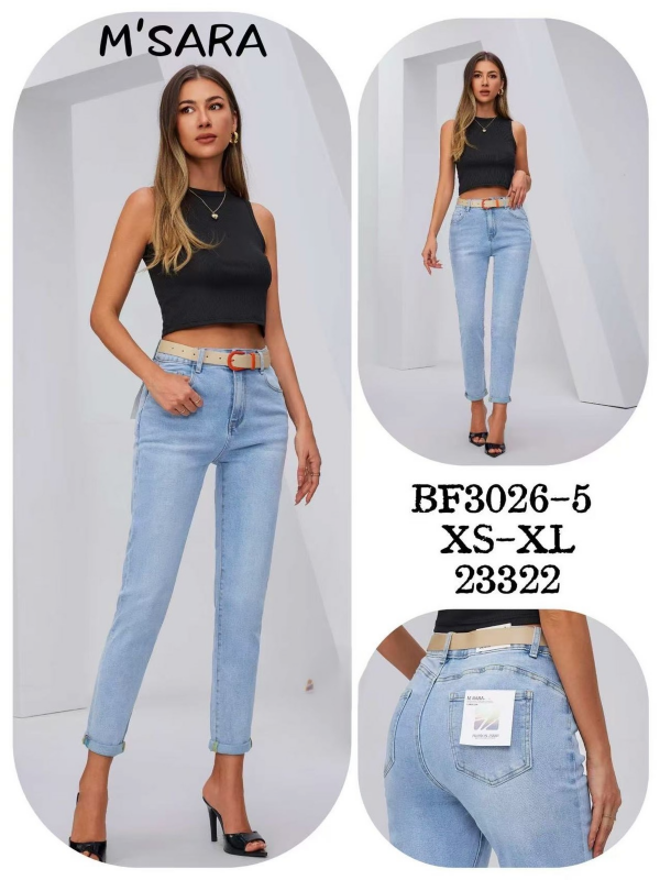 Spodnie damskie jeans Roz XS-XL, 1 Kolor .Paczka 12 szt